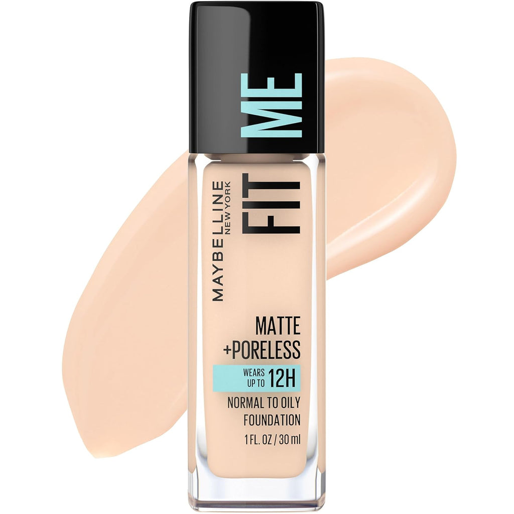 Base de Maquillaje Maybelline Fit Me Matte + Poreless | Tono 112 | Control de Grasa y Acabado Mate