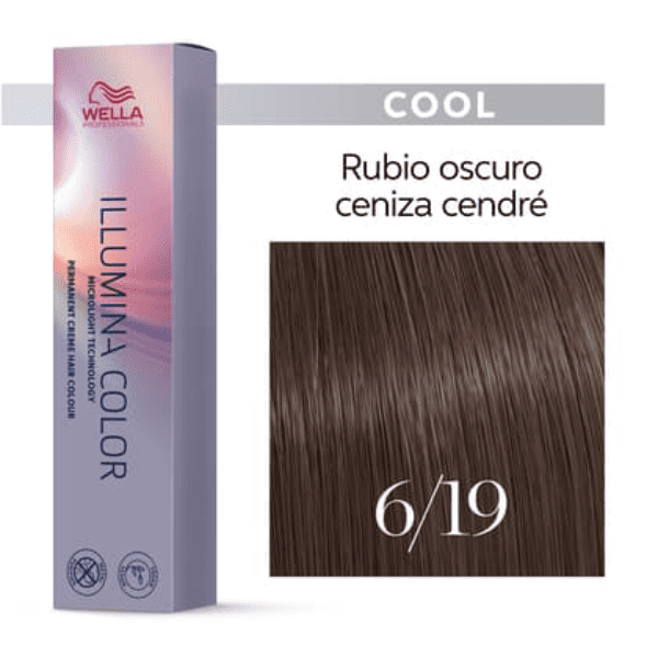 TINTE ILLUMINA COLOR 6/19 RUBIO OSCURO CENIZA CENDRÉ