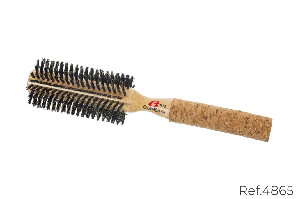 Cepillo Redondo Profesional Quimbaya Ref. 4865 | Diseño Ergonómico con Mango de Corcho
