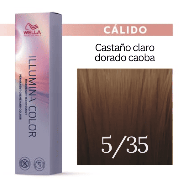 TINTE ILLUMINA COLOR 5/35 CASTAÑO CLARO DORADO CAOBA