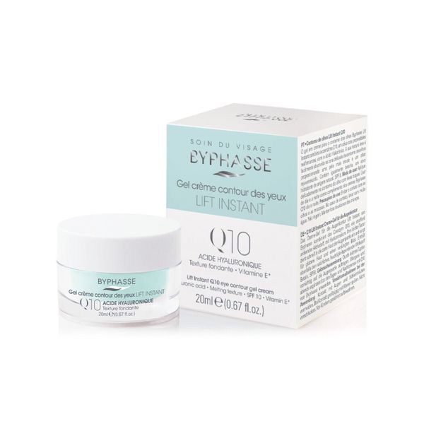 Gel-Crema Contorno de Ojos Byphasse Lift Instant Q10 | Con Ácido Hialurónico y Vitamina E