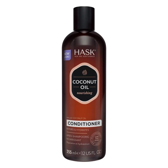 Acondicionador Nutritivo con Aceite de Coco | Hask Coconut Oil Repairs & Hydrates | 355 ml