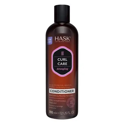 Acondicionador Desenredante para Cabello Rizado | Hask Curl Care | 355 ml
