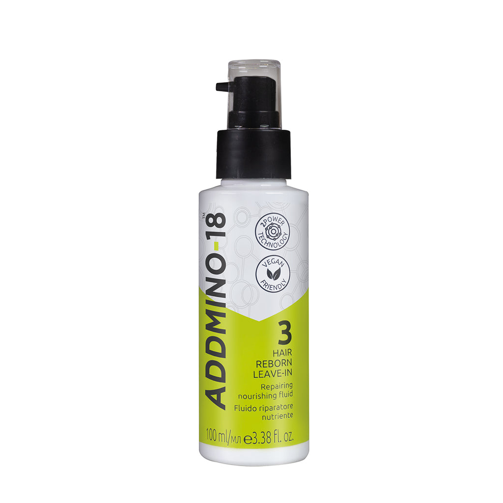 Fluido Reparador Nutriente Addmino-18 | Hair Reborn Leave-in | Vegano, 100 ml
