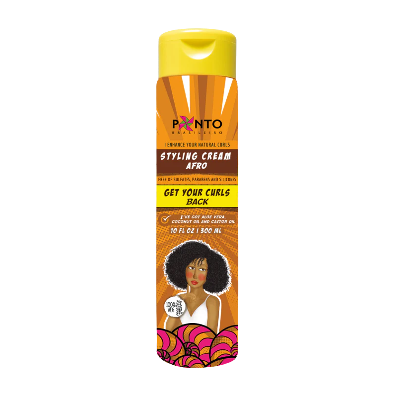 Ponto Brasileiro Styling Cream Afro – Crema de Peinar Definidora con Aceite de Coco y Ricino | 300ml