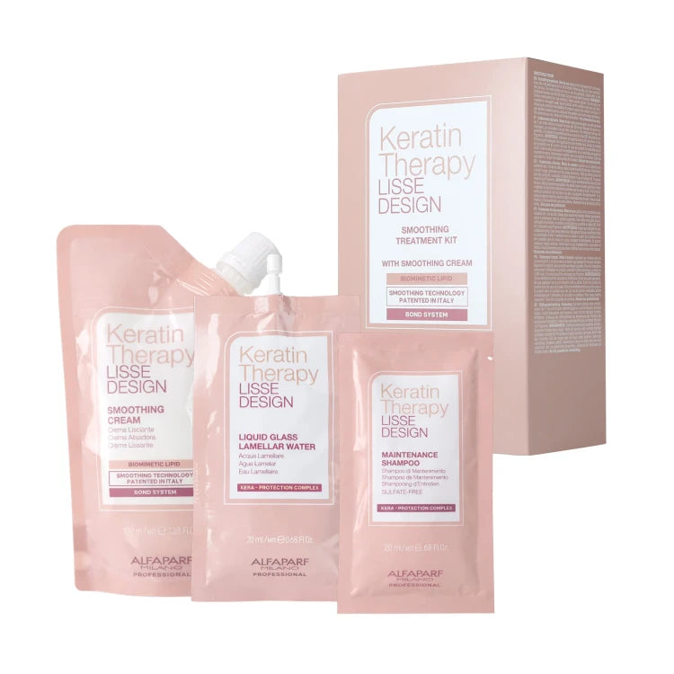 Kit Alisado Keratin Therapy Lisse Design Alfaparf Milano | 100ml-20ml-20ml