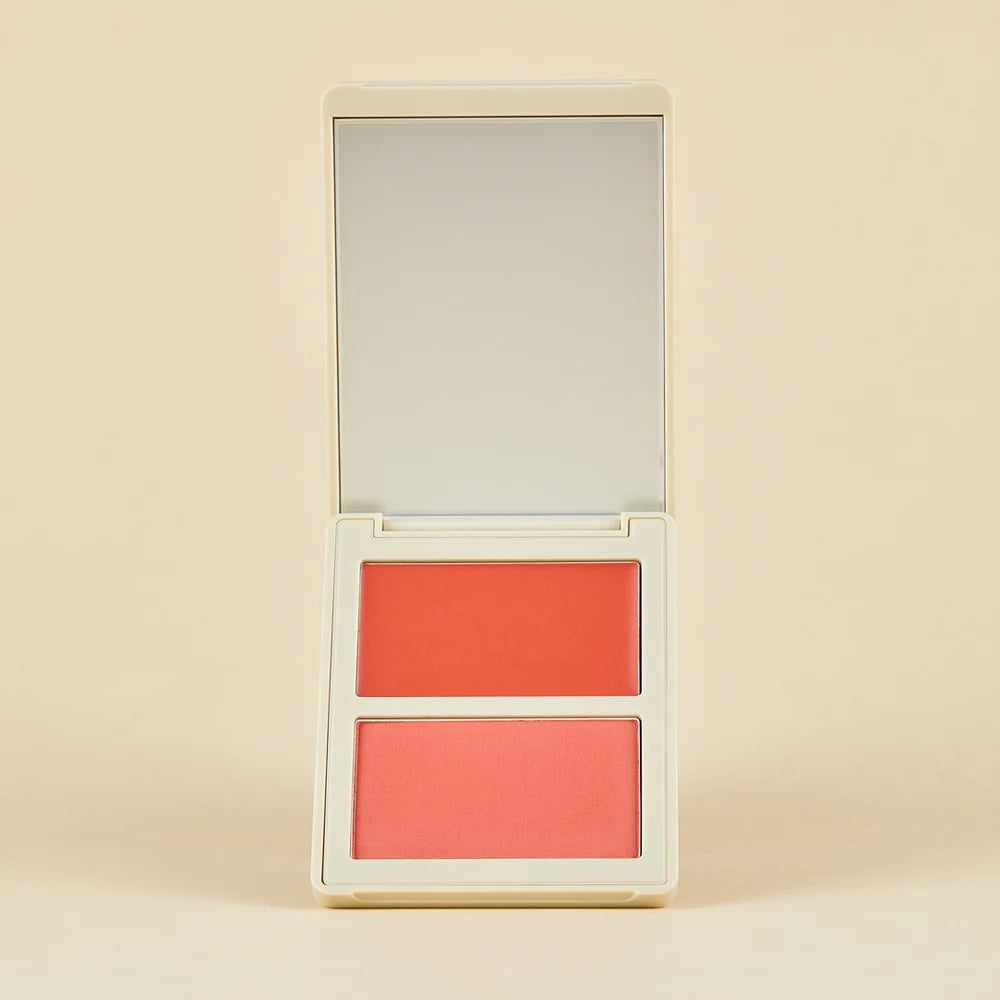 Dúo de Rubores en Crema Atenea | Paleta Compacta con Espejo | ORANGE WEEKEND