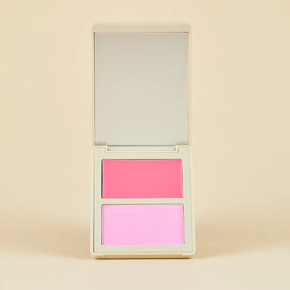 Dúo de Rubores en Crema Atenea | Paleta Compacta con Espejo | PINK CRUSH