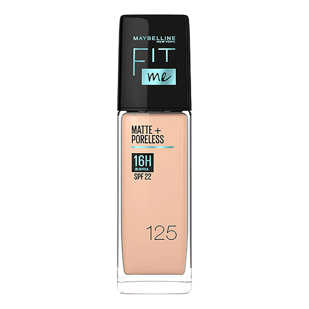 Base de Maquillaje Maybelline Fit Me Matte + Poreless | Tono 125 | 16H Control de Grasa y SPF 22