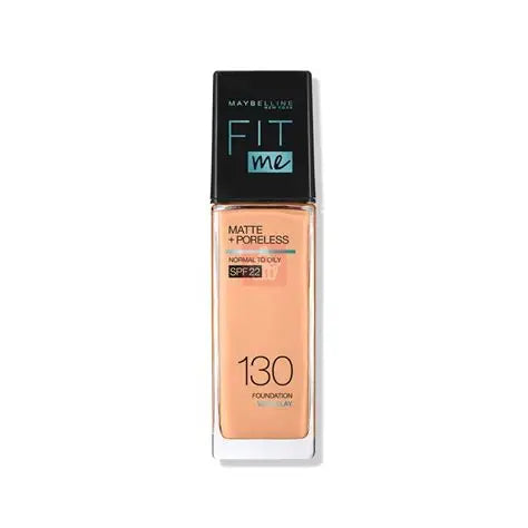 Base de Maquillaje Maybelline Fit Me Matte + Poreless | Tono 130 | 16H Control de Grasa y SPF 22