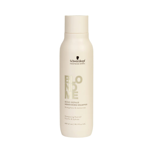 Schwarzkopf BLONDME Bond Repair Nourishing Shampoo (300ml) | Reparación de Enlaces y Nutrición para Cabellos Rubios