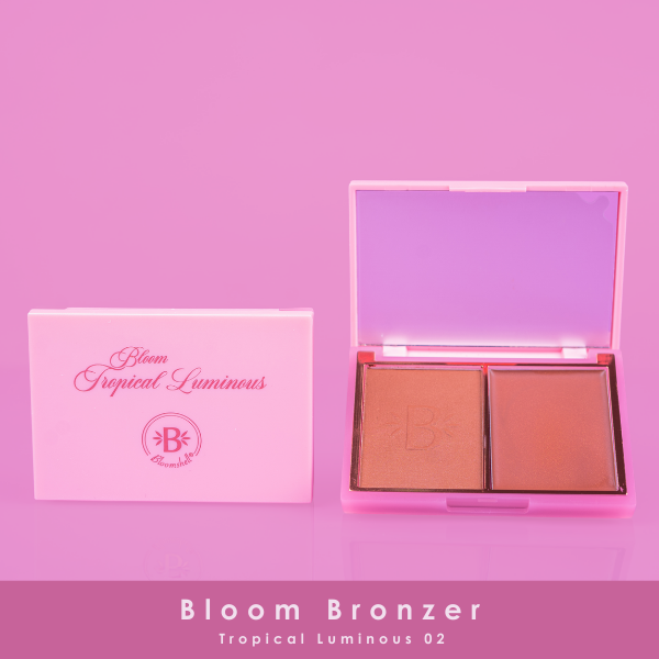 Bronzer Compacto Luminoso 2 en 1 | Bloomshell Bloom Tropical Luminous | Tono 02