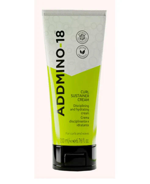 Crema Disciplinante e Hidratante Addmino-18 | Curl Sustainer Cream | Para Rizos y Ondas, 200 ml