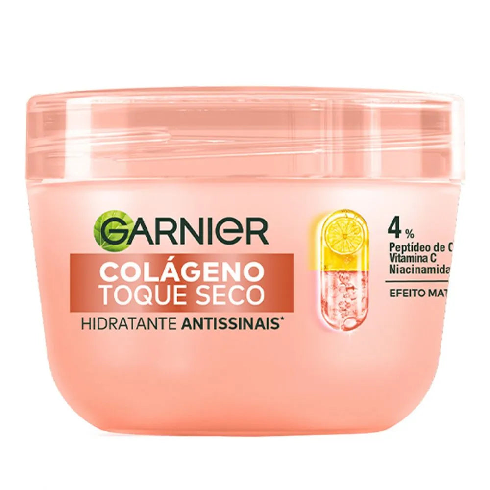 Crema Hidratante Anti-Arrugas Garnier Colágeno Toque Seco 4% [Peptídeo de Colágeno + Vitamina C + Niacinamida]