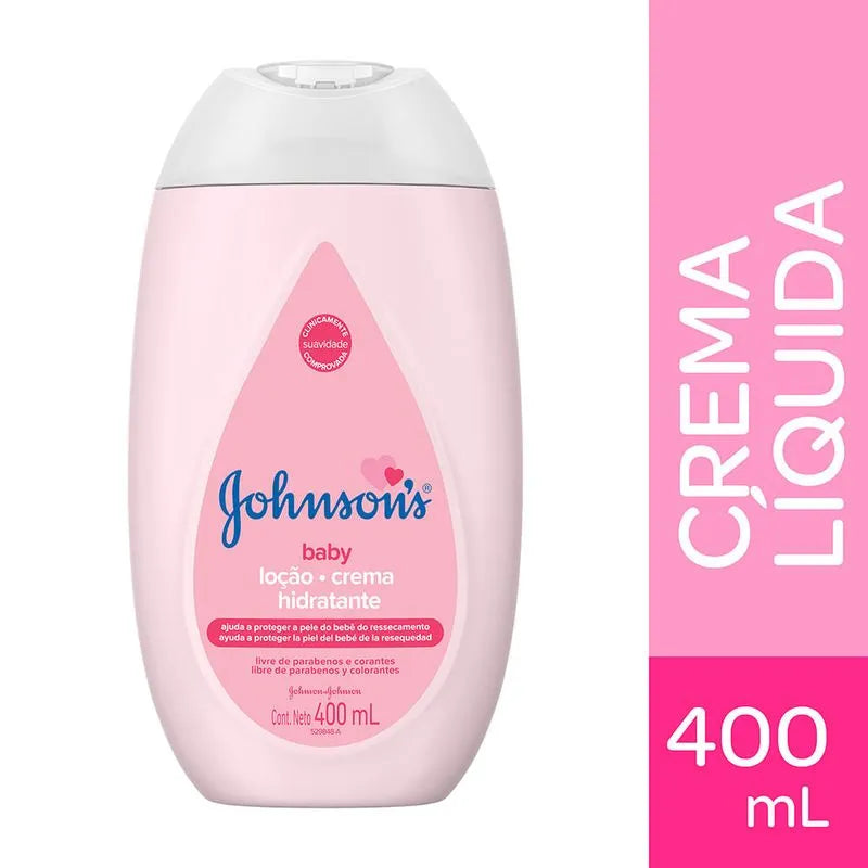 Crema Líquida Hidratante Johnson's Baby 400ml Rosa