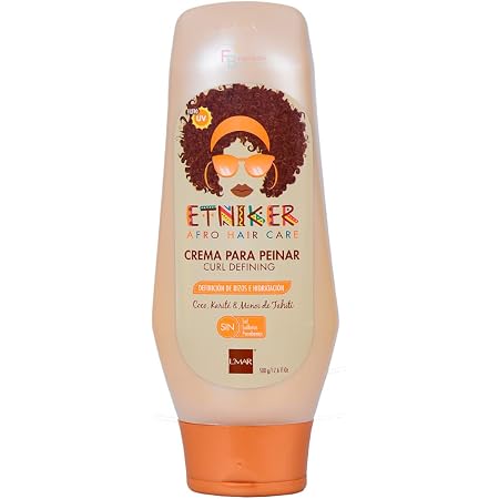 Crema para Peinar Etniker Afro Hair Care 290ml | Definición e Hidratación con Coco, Karité y Monoi de Tahití