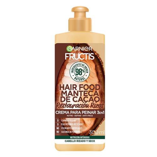 Garnier Fructis Hair Food Manteca de Cacao | Restauración Rizos (300 ml)