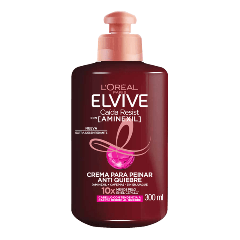 Crema para Peinar L'Oréal Elvive Caída Resist con [Aminexil] | Anti Quiebre (300ml)