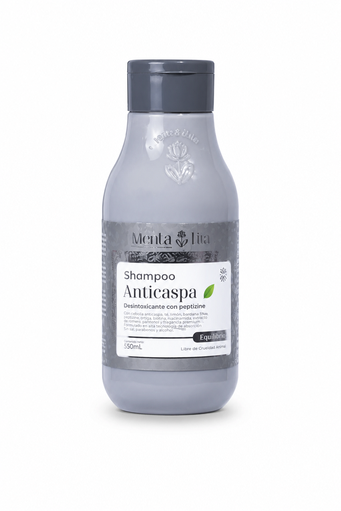 Shampoo Anticaspa Menta Hair - Tratamiento Desintoxicante con Peptizinc