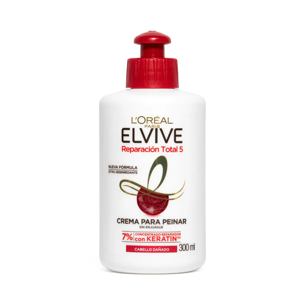 Crema para Peinar L'Oréal Elvive Reparación Total 5 con KeratinXS | 300ml