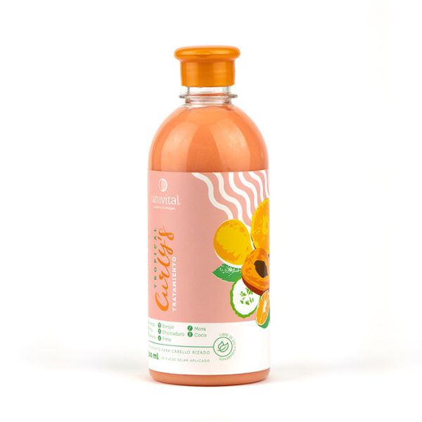 Tratamiento y Crema de Peinar Tropical Curly's Univital 500 ml: Definición Extrema y Nutrición sin Enjuague