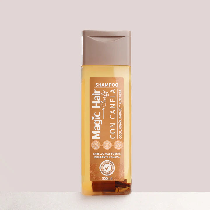 Shampoo Magic Hair Curly con Canela 500ml | Limpieza y Definición para Cabello Ondulado y Rizado