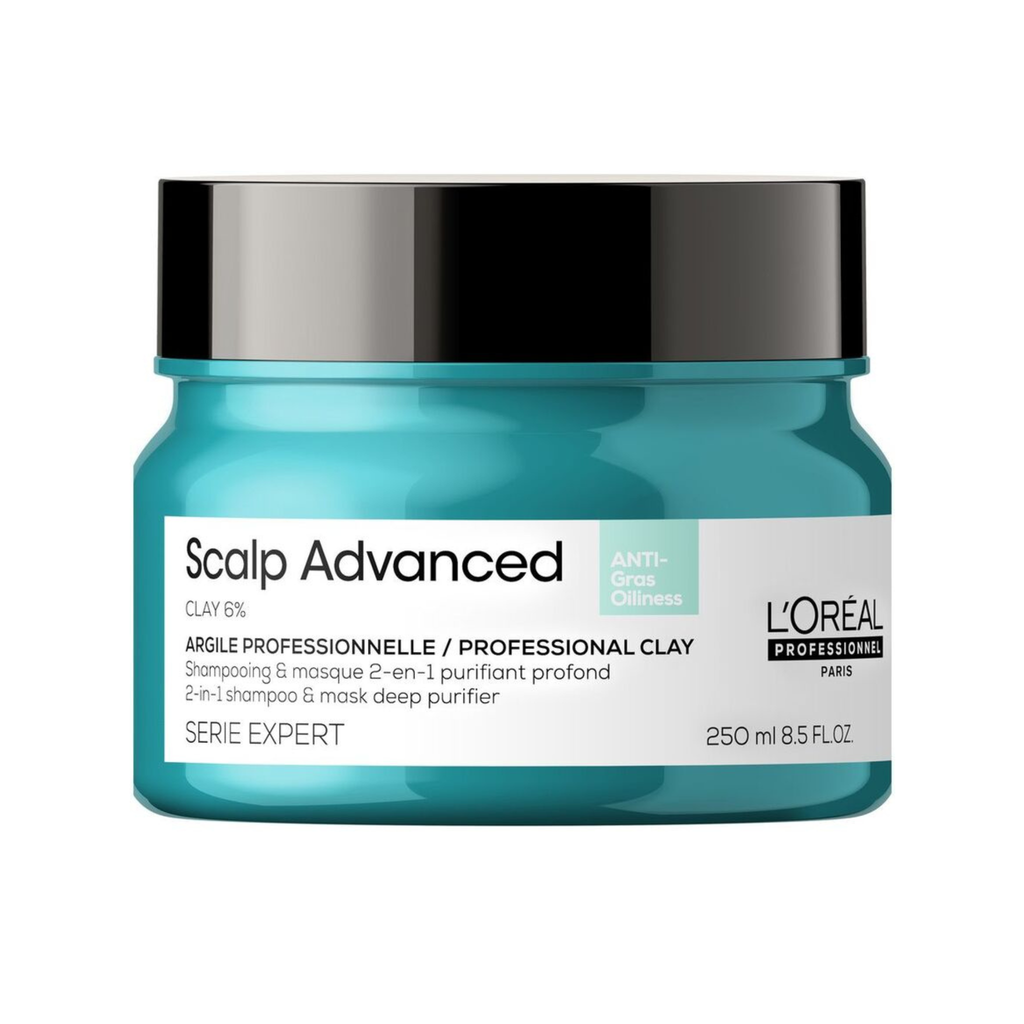 Mascarilla L'Oréal Professionnel Scalp Advanced Anti-Grasas | Arcilla 2-en-1 Purificante Profunda (250ml)