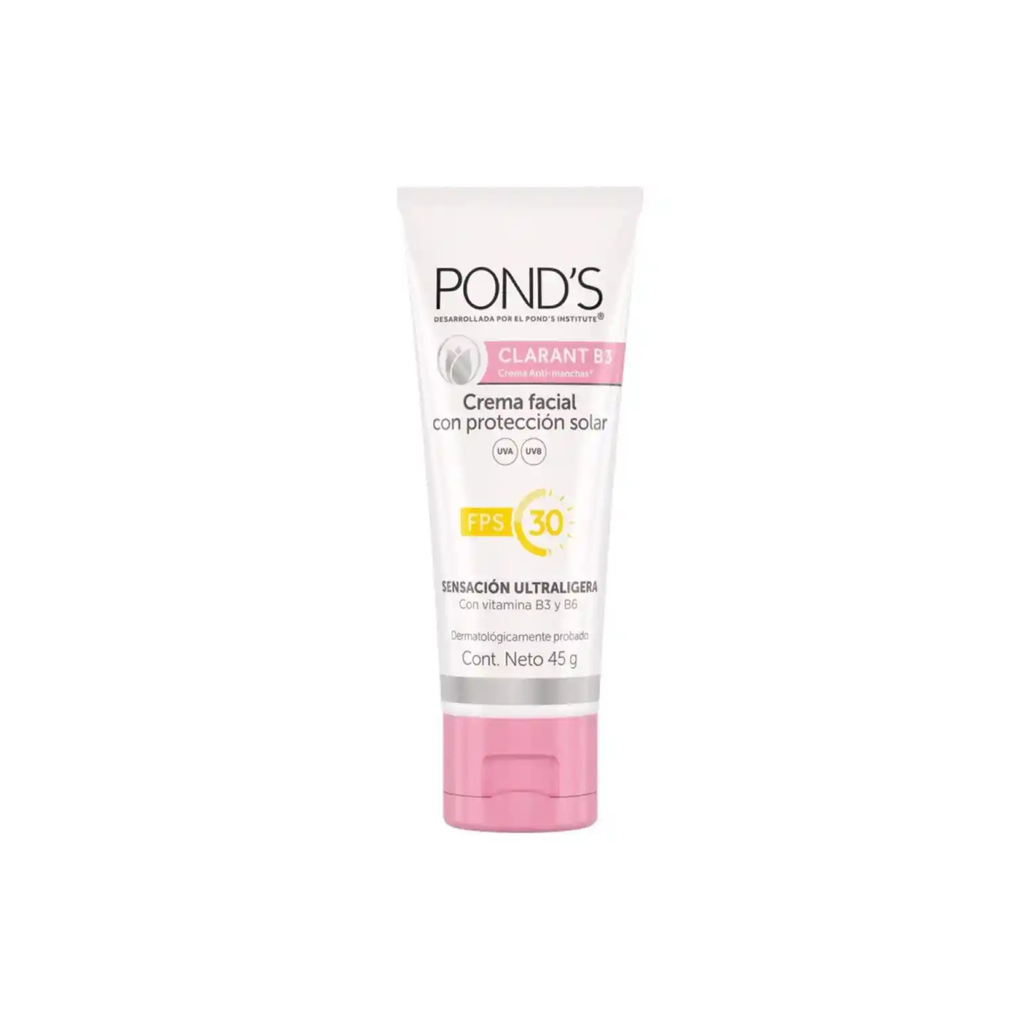 Pond's Crema Facial Clarant B3 Aclarante con Protección Solar FPS 30 | 45 g