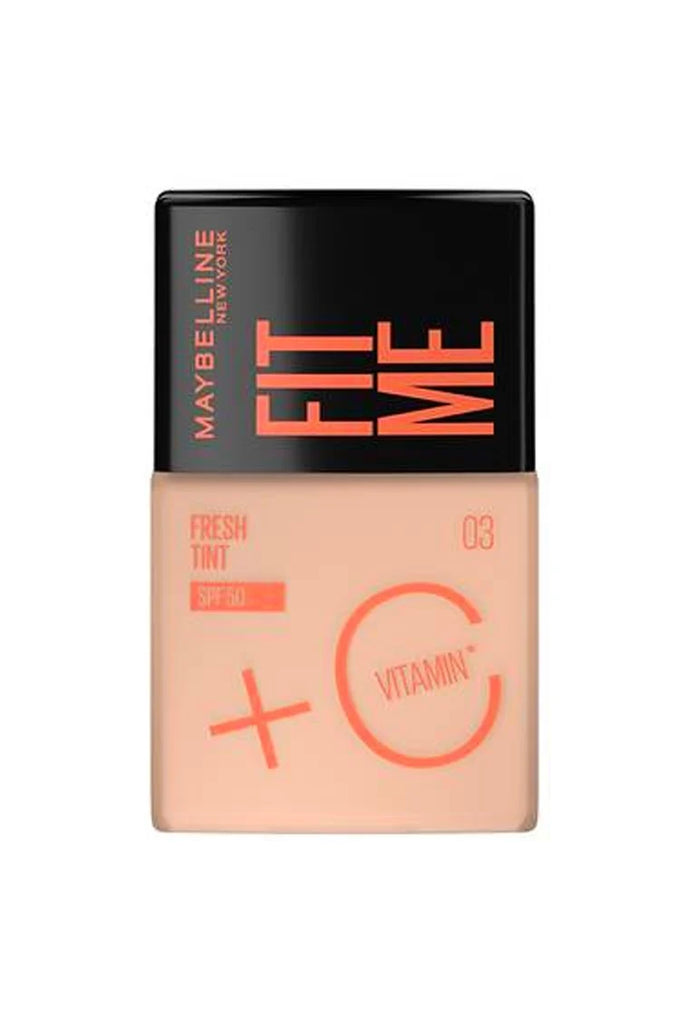 Maybelline Fit Me Fresh Tint Tono 03 | Maquillaje con Vitamina C y FPS 50
