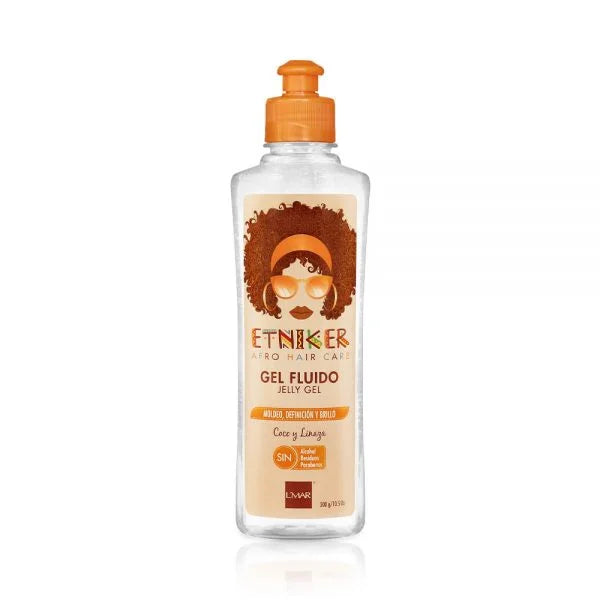 Gel Fluido Etniker 300g | Moldeo, Definición y Brillo para Cabello Afro y Rizado