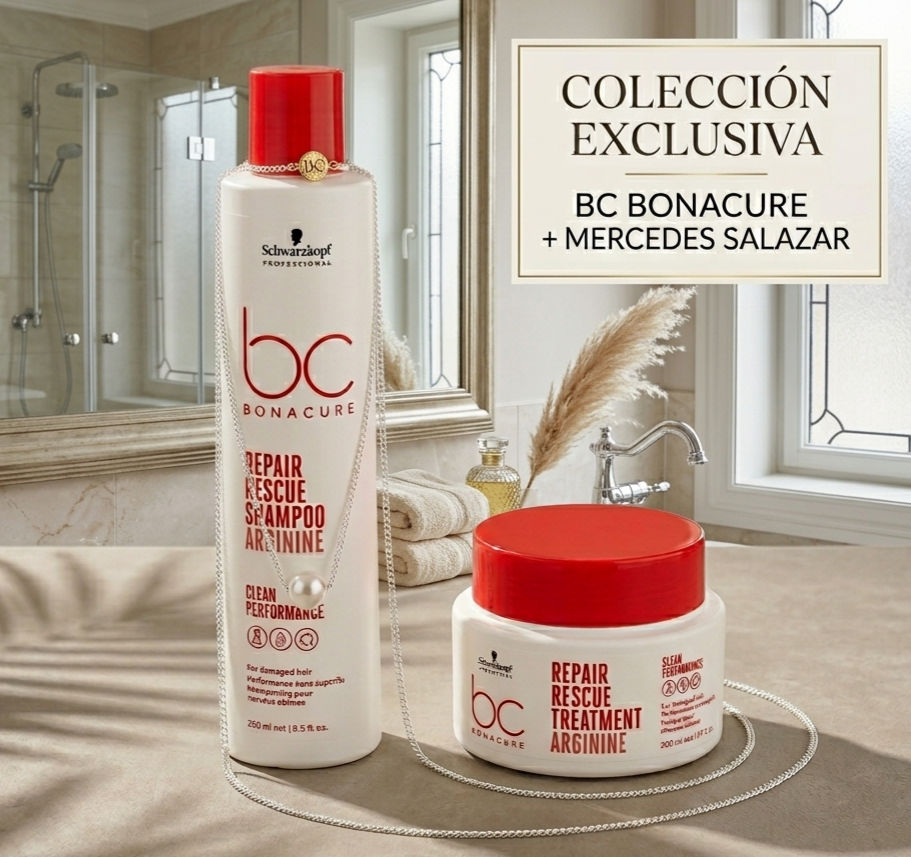 Kit Colección Exclusiva: BC Bonacure Repair Rescue + Mercedes Salazar | SH250ml-TR200ml-Collar