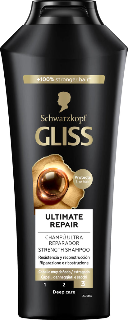 Champú Schwarzkopf Gliss Ultimate Repair | Ultra Reparador para Cabello Muy Dañado | 400ml