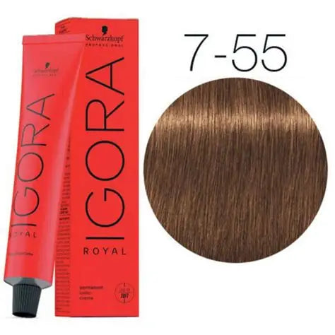 Tinte Igora Royal 7-55 Rubio Medio Dorado Extra | Schwarzkopf Professional (60g)