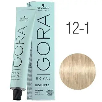 Igora Royal Highlifts 12-1 Rubio Especial Ceniza | Coloración Profesional de Aclaración Extrema