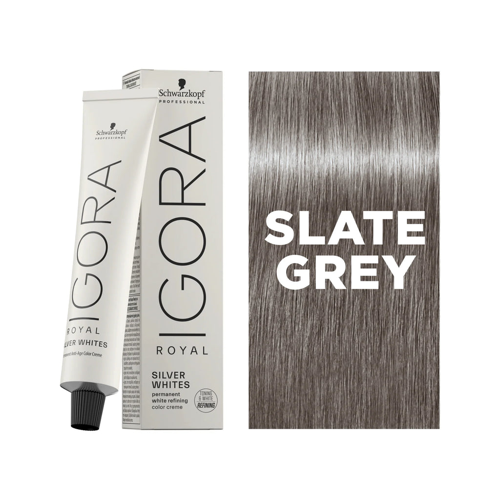 Tinte Igora Royal Silver Whites Slate Grey | Matización Profesional para Cabellos Blancos