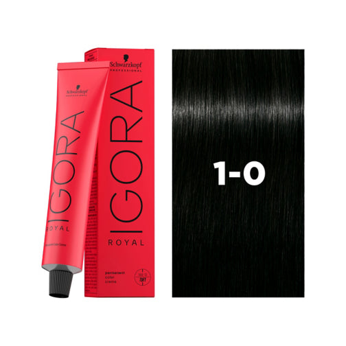 Tinte Igora Royal 1-0 Negro | Coloración Profesional Permanente (Schwarzkopf)