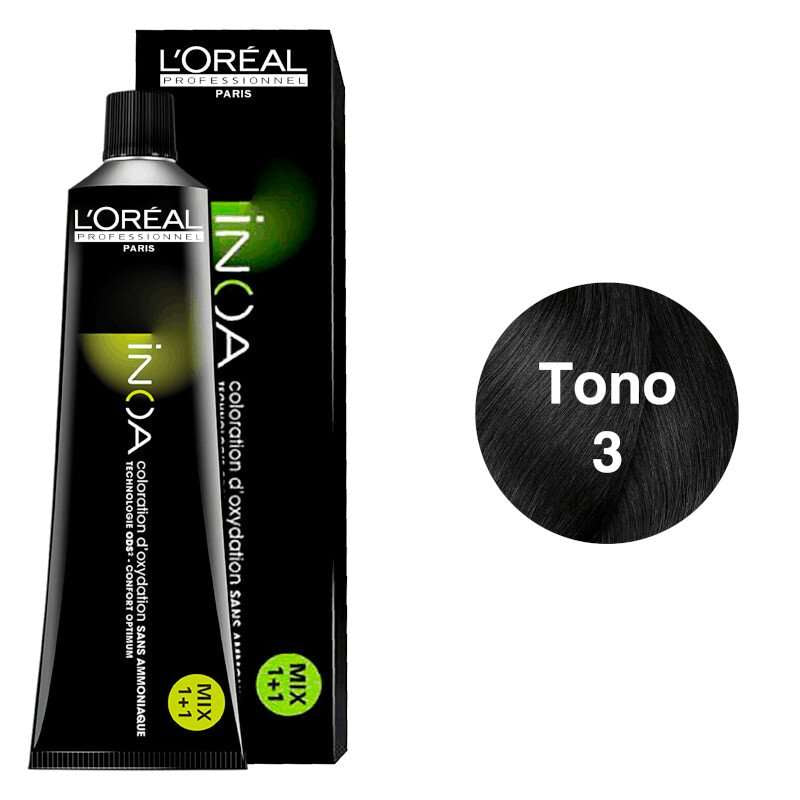 Tinte Permanente sin Amoníaco Inoa Tono 3 Castaño Oscuro | L'Oréal Professionnel