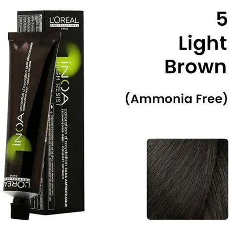 Tinte Permanente sin Amoníaco Inoa Tono 5 Light Brown (Castaño Claro) | L'Oréal Professionnel