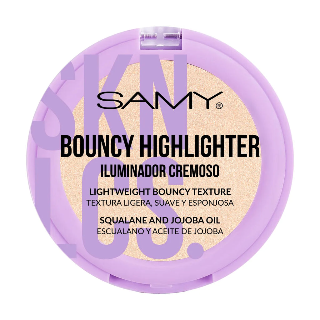 Iluminador Cremoso Samy Bouncy Highlighter Tono 01 Honey | Efecto Glow Natural con Escualano y Aceite de Jojoba
