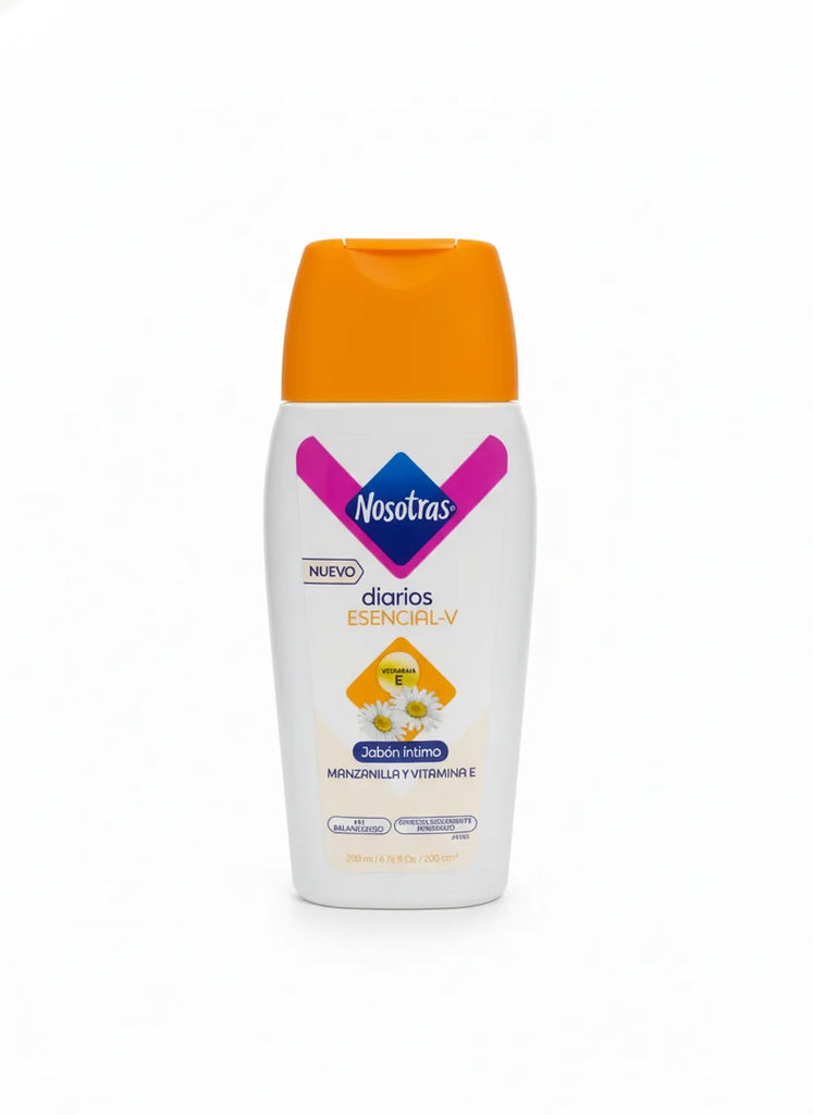 Jabón Íntimo Nosotras Esencial-V Manzanilla y Vitamina E 200 ml