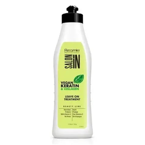 Tratamiento Saloon In Vegan Keratin & Collagen Recamier Sin Enjuague | Cuidado Capilar 500g