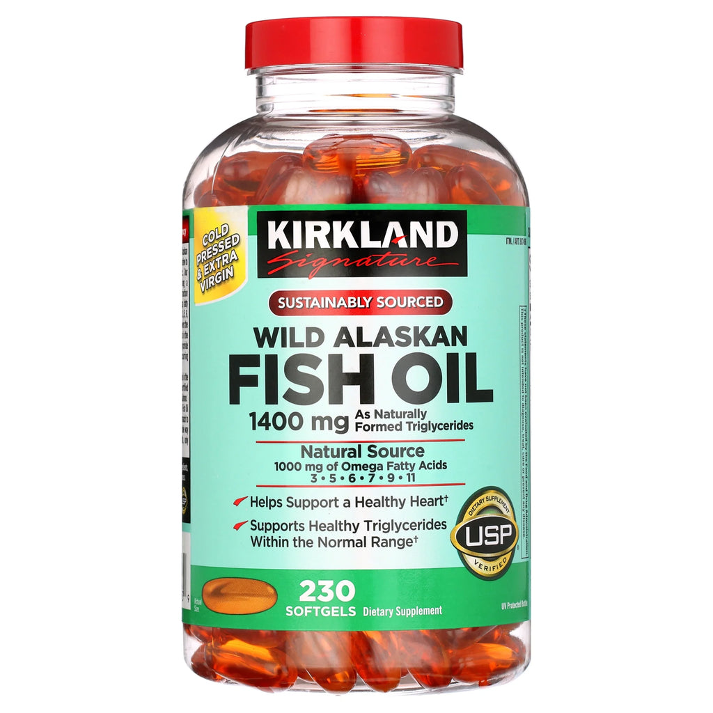 Aceite de Pescado Kirkland Signature Wild Alaskan 1400 mg | 230 Softgels