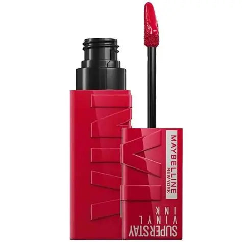 Labial Líquido Maybelline Super Stay Vinyl Ink | Tono Wicked | Acabado Vinilo de Larga Duración