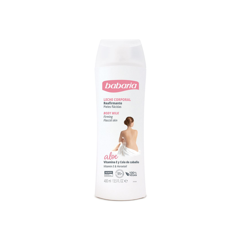Leche Corporal Reafirmante Babaria con Aloe, Vitamina E y Cola de Caballo | 400ml