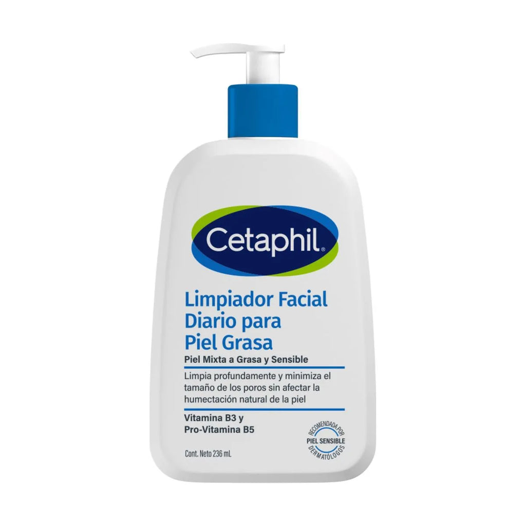 Cetaphil Limpiador Facial Diario para Piel Grasa y Mixta - 473 mL | Control de Poros y Brillo