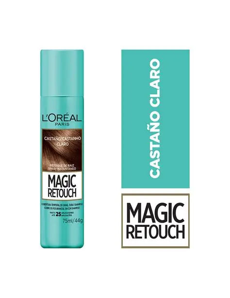 Spray Retoque de Raíz Magic Retouch L'Oréal | Castaño Claro | 75 ml