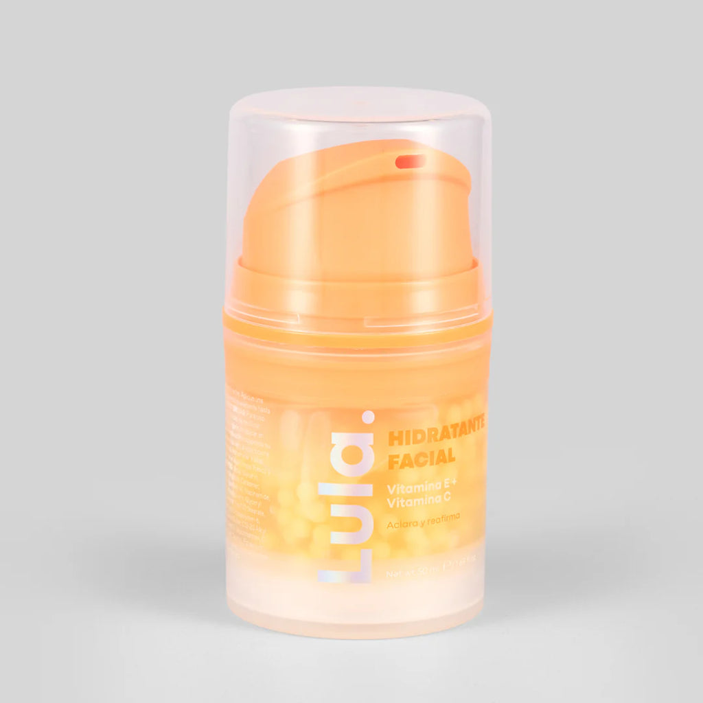 Hidratante Facial Lula | Vitamina E + Vitamina C | Aclara y Reafirma | 50 ml
