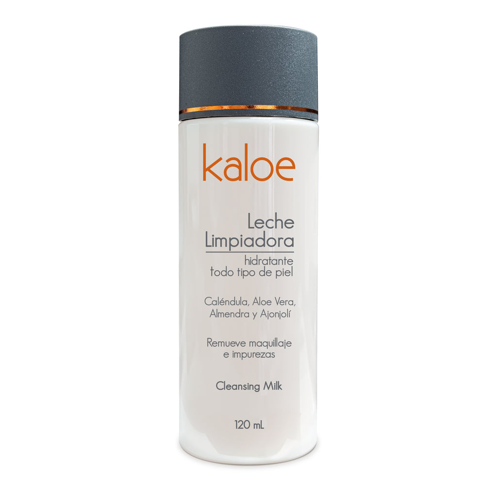 Leche Limpiadora Hidratante Kaloe | Con Caléndula, Aloe Vera, Almendra y Ajonjolí | 120 mL