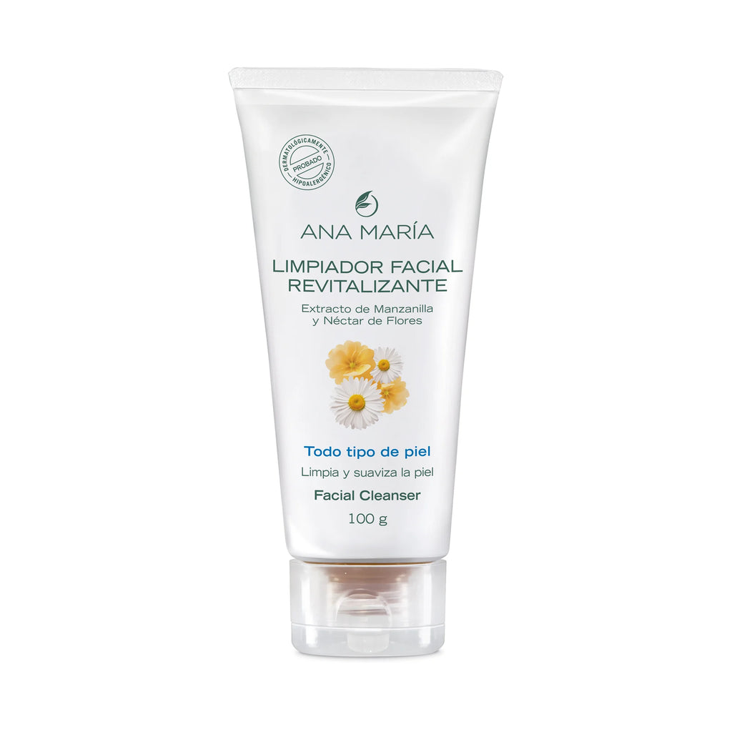 Limpiador Facial Revitalizante Ana María | Extracto de Manzanilla y Néctar de Flores | 100 g
