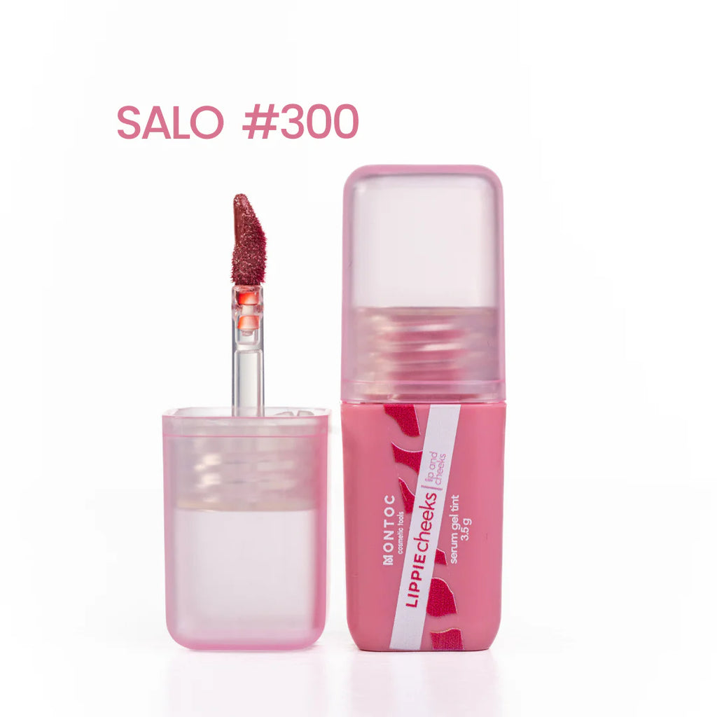Serum Gel Tint Montoc Lippie Cheeks | Tono Salo #300 | Color Versátil para Labios y Mejillas